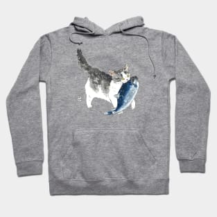 Cat and fish Hoodie